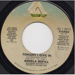 Angela Bofill Tonight I Give In / Song For A Rainy Day USED VINYL 7INCH 45 RPM