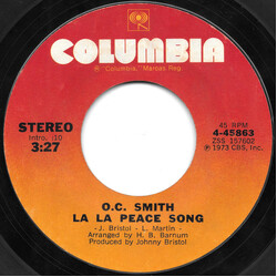 OC Smith La La Peace Song USED VINYL 7INCH 45 RPM SINGLE STYRENE STEREO