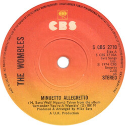 The Wombles Minuetto Allegretto VINYL 7" USED