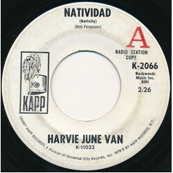Harvie June Van Natividad (Nativity) USED VINYL 7INCH 45 RPM PROMO REISSUE