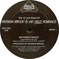 Herman Brood & His Wild Romance Saturdaynight Vinyl 12" USED