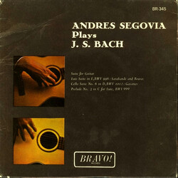 Andrés Segovia / Johann Sebastian Bach Andres Segovia Plays J. S. Bach USED VINYL 7INCH 45 RPM EP