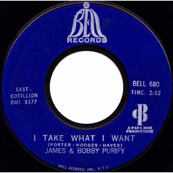 James & Bobby Purify I Take What I Want / Sixteen Tons USED VINYL 7INCH 45 RPM STYRENE