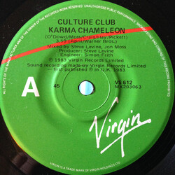 Culture Club Karma Chameleon USED VINYL 7INCH 45 RPM SINGLE