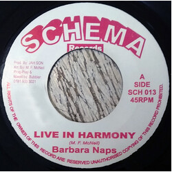 Barbara Nap / Trevor Dixon Live In Harmony / Love Guarantee USED VINYL 7INCH 45 RPM