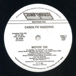 Carolyn Harding Movin' On USED VINYL 12INCH PROMO 45 RPM