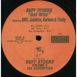 Ruff Ryders Get Wild USED VINYL 12INCH 33 S RPM PROMO