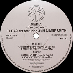 49ers / Ann-Marie Smith Rockin' My Body USED VINYL 12INCH 33 S RPM PROMO