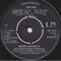 Gerry Rafferty Royal Mile USED VINYL 7INCH 45 RPM SINGLE STEREO