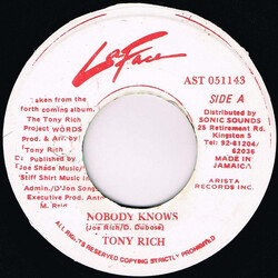 The Tony Rich Project Nobody Knows USED VINYL 7INCH 45 RPM
