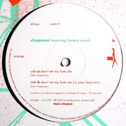 Ben Chapman Don't Let My Funk Die USED VINYL 12INCH