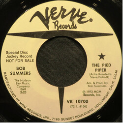 Bob Summers / Mike Curb Congregation The Pied Piper / Anybody Can Sing USED VINYL 7INCH 45 RPM PROMO