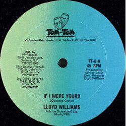 Lloyd Williams (5) If I Were Yours USED VINYL 12INCH 45 RPM