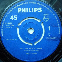 Paul & Paula First Day Back At School USED VINYL 7INCH 45 RPM