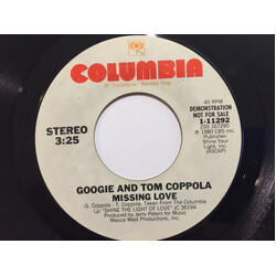 Googie And Tom Coppola Missing Love USED VINYL 7INCH 45 RPM PROMO