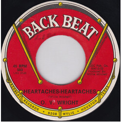 O.V. Wright Heartaches-Heartaches / Treasured Moments USED VINYL 7INCH SINGLE 45 RPM