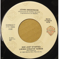 John Anderson (3) She Just Started Liking Cheatin' Songs / If There Were No Memories Vinyl 7" USED