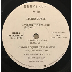 Stanley Clarke Stanley Clarke USED VINYL 7INCH 33 S RPM EP PROMO WHITE LABEL STEREO