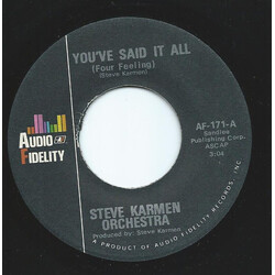 Steve Karmen Orchestra You've Said It All USED VINYL 7INCH 45 RPM SINGLE STEREO