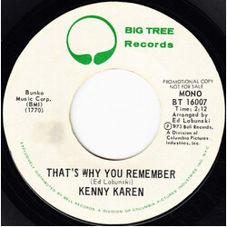 Kenny Karen That's Why You Remember USED VINYL 7INCH 45 RPM PROMO MONO