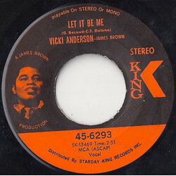 Vicki Anderson / James Brown Let It Be Me / Baby, Don't You Know USED VINYL 7INCH 45 RPM STEREO