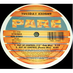 Tuesday Knight Out Of Control VINYL 12" USED