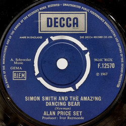The Alan Price Set Simon Smith And The Amazing Dancing Bear USED VINYL 7INCH 45 RPM SINGLE