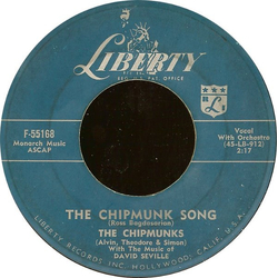 The Chipmunks / David Seville The Chipmunk Song / Almost Good Vinyl 7" USED