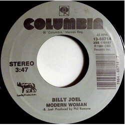 Billy Joel Modern Woman / Sleeping With The Television On Vinyl 7" USED
