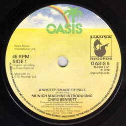 Munich Machine / Chris Bennett A Whiter Shade Of Pale VINYL 7" USED