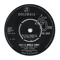 Jimmy Young (5) Half A World Away USED VINYL 7INCH 45 RPM