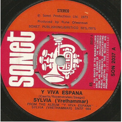 Sylvia Vrethammar Y Viva Espana USED VINYL 7INCH SINGLE 45 RPM STEREO