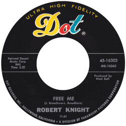 Robert Knight Free Me USED VINYL 7INCH 45 RPM SINGLE STYRENE
