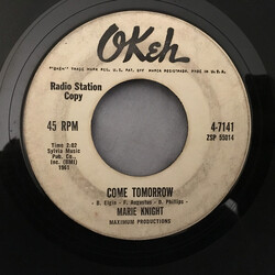 Marie Knight Come Tomorrow / Nothing In The World USED VINYL 7INCH 45 RPM PROMO