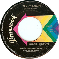 Jackie Wilson Try It Again / Love Is Funny That Way USED VINYL 7INCH 45 RPM