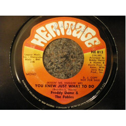Freddy Dame & The Fables (Kissin' Me, Huggin' Me) You Knew Just What To Do USED VINYL 7INCH 45 RPM SINGLE PROMO STEREO MONO