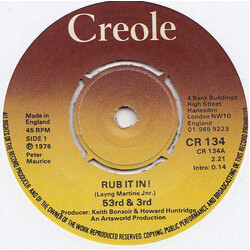 53rd & 3rd Rub It In! USED VINYL 7INCH 45 RPM SINGLE