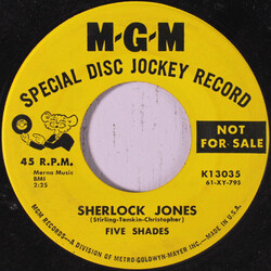Five Shades Sherlock Jones USED VINYL 7INCH 45 RPM PROMO