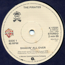 The Pirates (3) Shakin' All Over USED VINYL 7INCH 45 RPM SINGLE STEREO