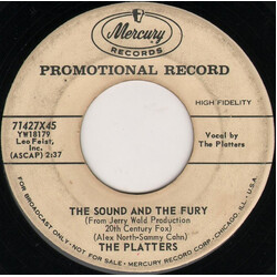 The Platters The Sound And The Fury USED VINYL 7INCH 45 RPM SINGLE PROMO