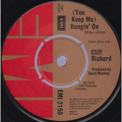 Cliff Richard (You Keep Me) Hangin' On USED VINYL 7INCH 45 RPM SINGLE