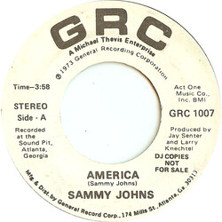 Sammy Johns America USED VINYL 7INCH 45 RPM PROMO