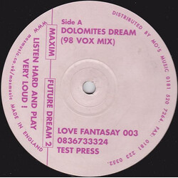 Maxim Sinclair Future Dream 2 USED VINYL 12INCH TEST PRESSING