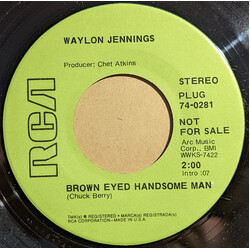 Waylon Jennings Brown Eyed Handsome Man USED VINYL 7INCH 45 RPM SINGLE PROMO STEREO