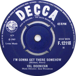 Val Doonican I'm Gonna Get There Somehow VINYL 7" USED