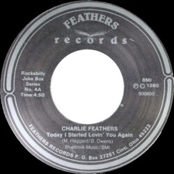 Charlie Feathers Today I Started Lovin' You Again USED VINYL 7INCH SINGLE