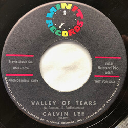 Calvin Lee Valley Of Tears USED VINYL 7INCH 45 RPM SINGLE PROMO
