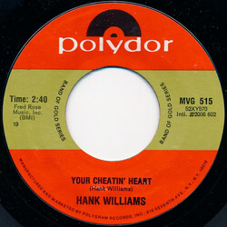 Hank Williams Your Cheatin' Heart / Hey Good Lookin' USED VINYL 7INCH 45 RPM SINGLE