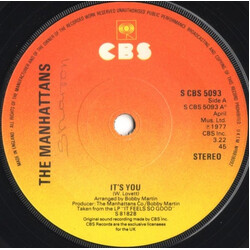 Manhattans It's You Vinyl 7" USED