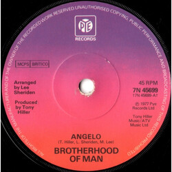 Brotherhood Of Man Angelo VINYL 7" USED